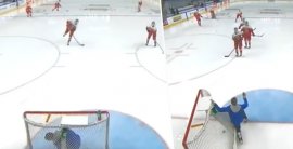 VIDEO: Českí hokejisti pri rozkorčuľovaní strieľali na bránu, v ktorej stál údržbár ľadu