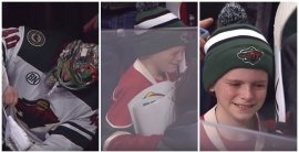 VIDEO: Brankár Dubnyk rozplakal mladého fanúšika Minnesoty