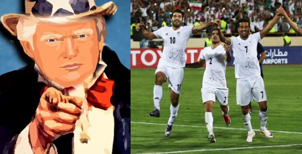 Trump, hráči Iránu