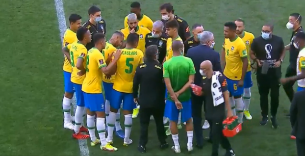 Brazília - Argentína, prerušenie hry