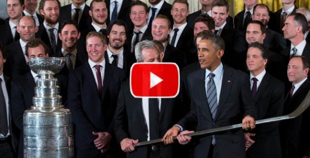 VIDEO: Obama prijal v Bielom dome Gáboríka a jeho Kings