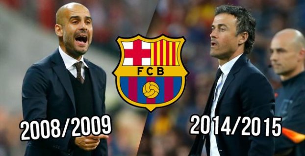 Enrique 2015 vs. Guardiola 2009: Enriqueho treble s Barcelonou výrazne dominuje!