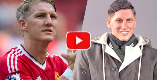 VIDEO: Schweinsteiger má problém. Nacistická figurína vyzerá presne ako on