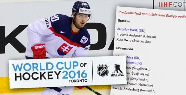NHL.com: Slovákov bude na Svetovom pohári menej než by ste čakali (nominácia)