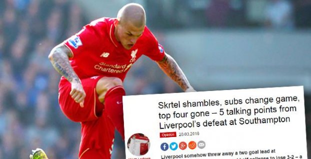 Škrtelove dni v Liverpoole sú spočítané, píše ThisIsAnfield.com