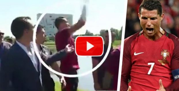 VIDEO: Ronaldovi praskli nervy: Mikrofón novinára hodil do jazera!