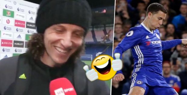 VIDEO: David Luiz si vystrelil z Hazarda. Vysvetlil prečo je rád, že sa mu darí