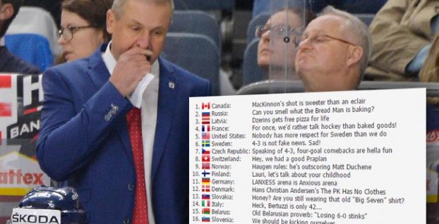 Rebríček sily podľa IIHF: Autori vtipne pripomínajú Slovensku sladké časy minulé