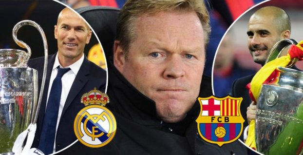 Zidanov Real zatiaľ nemá na Guardiolovu Barcelonu, tvrdí Koeman