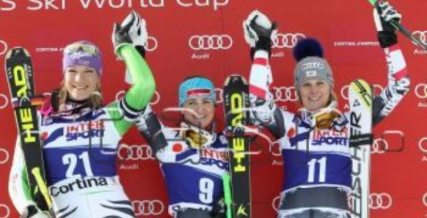 Lyžovanie-SP: Görglová vyhrala super-G v Cortine (3)